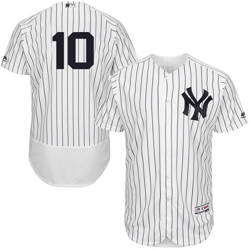Yankees #10 Phil Rizzuto White Strip Flexbase Authentic Collection Stitched MLB Jersey